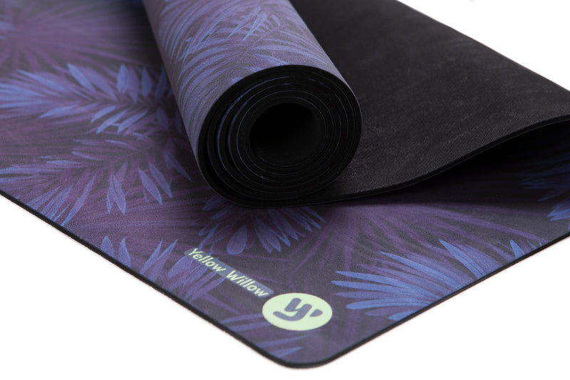 Unisex Print Yoga Mat: MIDNIGHT PALM